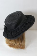 画像3: axes femme / 巻きバラレースカンカン帽  黒 I-26-10-22-118-AX-AC-TE-ZI (3)