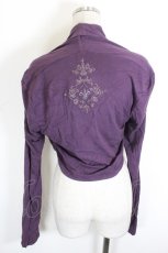 画像2: Rozen Kavalier / 後ろ刺繍カットボレロ  パープル I-26-10-22-016-OO-TO-SA-ZI (2)