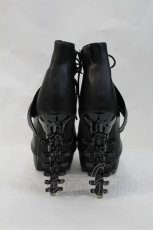 画像3: Show Story / Bat Wing Platform Ankle boots 39 黒 I-26-10-22-139-LO-SH-SA-ZI (3)