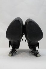 画像4: Show Story / Bat Wing Platform Ankle boots 39 黒 I-26-10-22-139-LO-SH-SA-ZI (4)