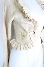 画像3: metamorphose / 白鳥刺繍フリルラメニットボレロ  ブラウンラメ I-26-10-22-021-ME-TO-SA-ZI (3)