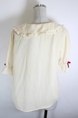 画像2: axes femme kawaii / クマパフェ刺繍ブラウス M ベージュ I-26-10-22-026-AX-BL-TE-ZI (2)