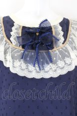 画像3: BABY,THE STARS SHINE BRIGHT / ドビードットシフォンワンピース  紺 I-26-10-25-041-BA-OP-SA-ZI (3)