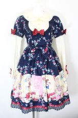 画像1: BABY,THE STARS SHINE BRIGHT / Snow Whiteワンピース  ネイビー×アイボリー I-26-10-25-043-BA-OP-TE-ZI (1)