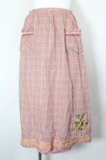 画像1: PINK HOUSE / くまさん刺繍チェックスカート  ピンク I-26-10-25-086-LO-SK-SA-ZI (1)