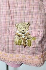 画像3: PINK HOUSE / くまさん刺繍チェックスカート  ピンク I-26-10-25-086-LO-SK-SA-ZI (3)