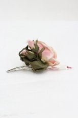 画像2: WONDERFUL WORLD / 薔薇リボンパッチンヘアピン  ピンク I-26-10-25-120-LO-AC-SA-ZI (2)