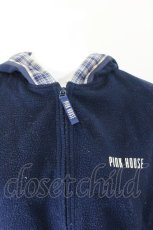 画像3: PINK HOUSE / チェック切替パーカー  紺 I-26-10-25-022-LO-TO-SA-ZI (3)