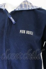 画像3: PINK HOUSE / チェック切替パーカー  紺 I-26-10-25-023-LO-TO-SA-ZI (3)