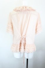 画像2: PINK HOUSE / ドットチュールフリル使いローンブラウス  ピンク I-26-10-28-050-LO-BL-TE-ZI (2)