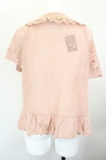 画像2: PINK HOUSE / ポワン・ド・ローズモチーフニットベスト  ピンク I-26-10-28-054-LO-TO-TE-ZI (2)