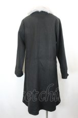画像2: axes femme / エトワール刺繍ロングコート  ブラック I-26-10-28-058-AX-CO-SA-ZI (2)