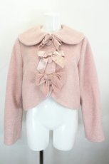 画像1: PINK HOUSE / PINK HOUSE×misako aokiリボン付きショートコート  ピンク I-26-10-28-061-LO-TO-TE-ZI (1)