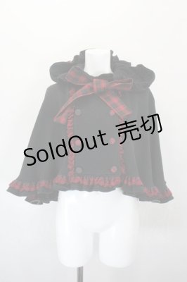 Preview of うさ耳ケープ  黒×赤チェック
