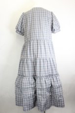 画像2: axes femme / 丸襟チェックワンピース M グレー I-26-10-28-080-AX-OP-TE-ZI (2)