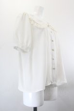 画像3: axes femme POETIQUE / ピンタックブラウス M 白 I-26-10-28-006-AX-BL-TE-ZI (3)