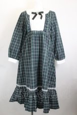 画像1: majoretty / まゆろん クラシカルチェックワンピ M グリーン I-26-10-28-089-LO-OP-SA-ZI (1)