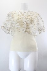 画像1: axes femme POETIQUE / 立体蝶ブラウス×タンクセット M キナリ I-26-10-28-007-AX-BL-SA-ZI (1)