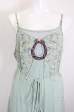 画像3: Ozz oneste / 桜刺繍チャイナキャミワンピース  ミント I-26-10-28-094-OO-OP-TE-ZI (3)