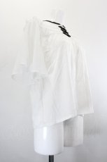 画像3: axes femme / ジャカードチャイナブラウス  ホワイト I-26-10-28-010-AX-BL-SA-ZI (3)