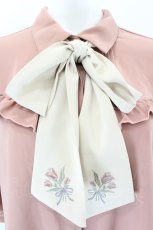 画像4: axes femme / ブーケリボン刺繍ブラウス M ピンク I-26-10-28-012-AX-BL-TE-ZI (4)