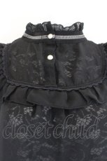 画像3: axes femme POETIQUE / レースシフォン重ねヨーク襟ブラウス M 黒 I-26-10-28-016-AX-BL-TE-ZI (3)