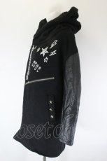 画像2: HELL CAT PUNKS / ボアフードライダースコート  黒 I-26-10-30-030-PU-CO-SA-ZI (2)