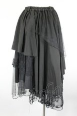 画像2: axes femme / 異素材イレヘムロングスカート  黒 I-26-10-30-054-AX-SK-SA-ZI (2)