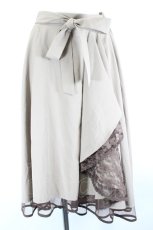 画像1: axes femme / ラッフルフリルイレヘムスカート M ベージュ I-26-10-30-058-AX-SK-TE-ZI (1)