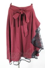 画像1: axes femme / ラッフルフリルイレヘムスカート M 赤×黒 I-26-10-30-059-AX-SK-TE-ZI (1)