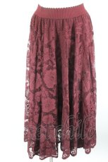 画像1: axes femme / レースサーキュラースカート M ワイン I-26-10-30-060-AX-SK-SA-ZI (1)