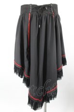 画像2: Ozz oneste / 紫陽花刺繍裾チュールチャイナ風オーバースカート  黒 I-26-10-30-073-OO-SK-TE-ZI (2)