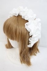 画像1: Coenobita / レースリボンカチューシャ  白 I-26-10-30-103-LO-AC-SA-ZI (1)