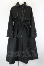 画像1: axes femme / パイピングロングコート F 黒 I-26-10-30-010-AX-CO-TE-ZI (1)