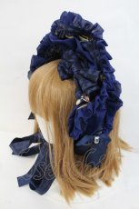 画像3: metamorphose / Brilliant princess ハーフボンネット  紺 I-26-10-30-104-ME-AC-SA-ZI (3)