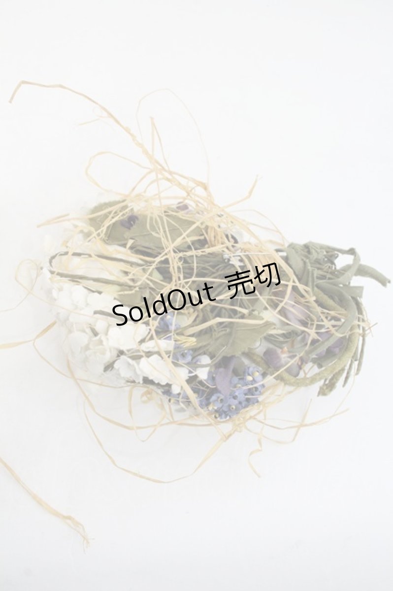 画像2: WONDERFUL WORLD / 薔薇&雛菊ブーケコサージュ  白ＸアイボリーＸ緑 I-26-10-30-138-LO-AC-SA-ZI (2)