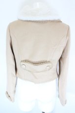 画像3: Le Miroir / ファー襟付きショートコート M ベージュＸ白 I-26-10-30-017-LO-BL-SA-ZI (3)