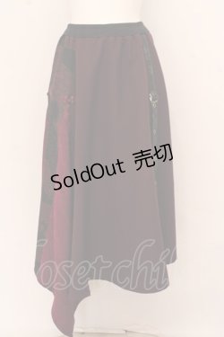 画像1: Qutie Frash / 柄切替えアシメスカート O-23-09-26-034-QU-SK-YM-ZS
