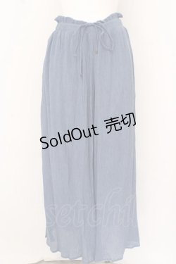 画像1: axes femme / 裾レース楊柳ワイドパンツ O-23-09-29-1067-AX-PA-OW-ZT266