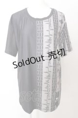 NieR Clothing / アイコンptバイカラー半袖カットソー O-23-10-11-040-PU-TO-OA-ZT185