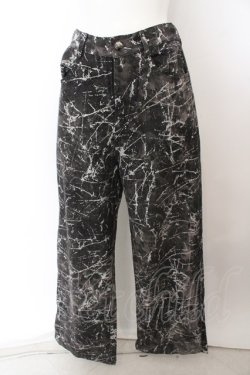画像1: NieR Clothing / 裾WIDE METALLIC SPLA DENIM PANTS O-23-10-11-005-PU-PA-OA-ZT-D381