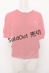 Jane Marple / Tiara EMB puff sleeve カーディガン M アカ O-23-10-14-025-JM-TO-IG-ZT111