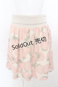 Franche Lippee / いちご総柄スカート M クリーム O-23-10-15-048-LO-SK-OW-ZY