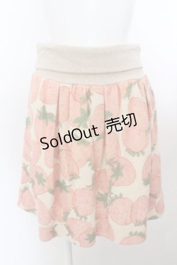 画像1: Franche Lippee / いちご総柄スカート M クリーム O-23-10-15-048-LO-SK-OW-ZY