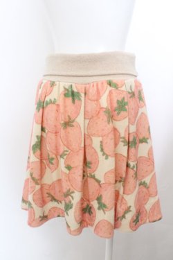 画像2: Franche Lippee / いちご総柄スカート M クリーム O-23-10-15-048-LO-SK-OW-ZY