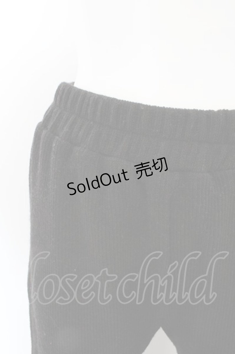 画像2: 【SALE】Candy Stripper / ニットパンツ 2 ブラック O-23-10-19-071-PU-PA-IG-ZT078 (2)