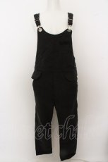 画像1: 【SALE】RNA / フラップスリムサロペット M ブラック O-23-10-19-087-PU-OP-IG-ZT118 (1)