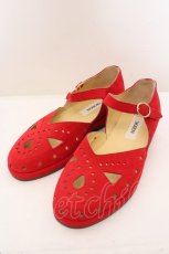 画像1: 【SALE】INGEBORG / カットワークスウェードシューズ M アカ O-23-10-20-122-LO-SH-IG-ZT286 (1)