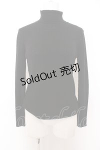 INGEBORG / ロゴ刺繍タートルニット M クロ O-23-10-20-015-LO-TO-IG-ZT328