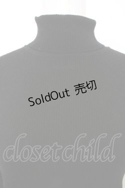 画像2: INGEBORG / ロゴ刺繍タートルニット M クロ O-23-10-20-015-LO-TO-IG-ZT328